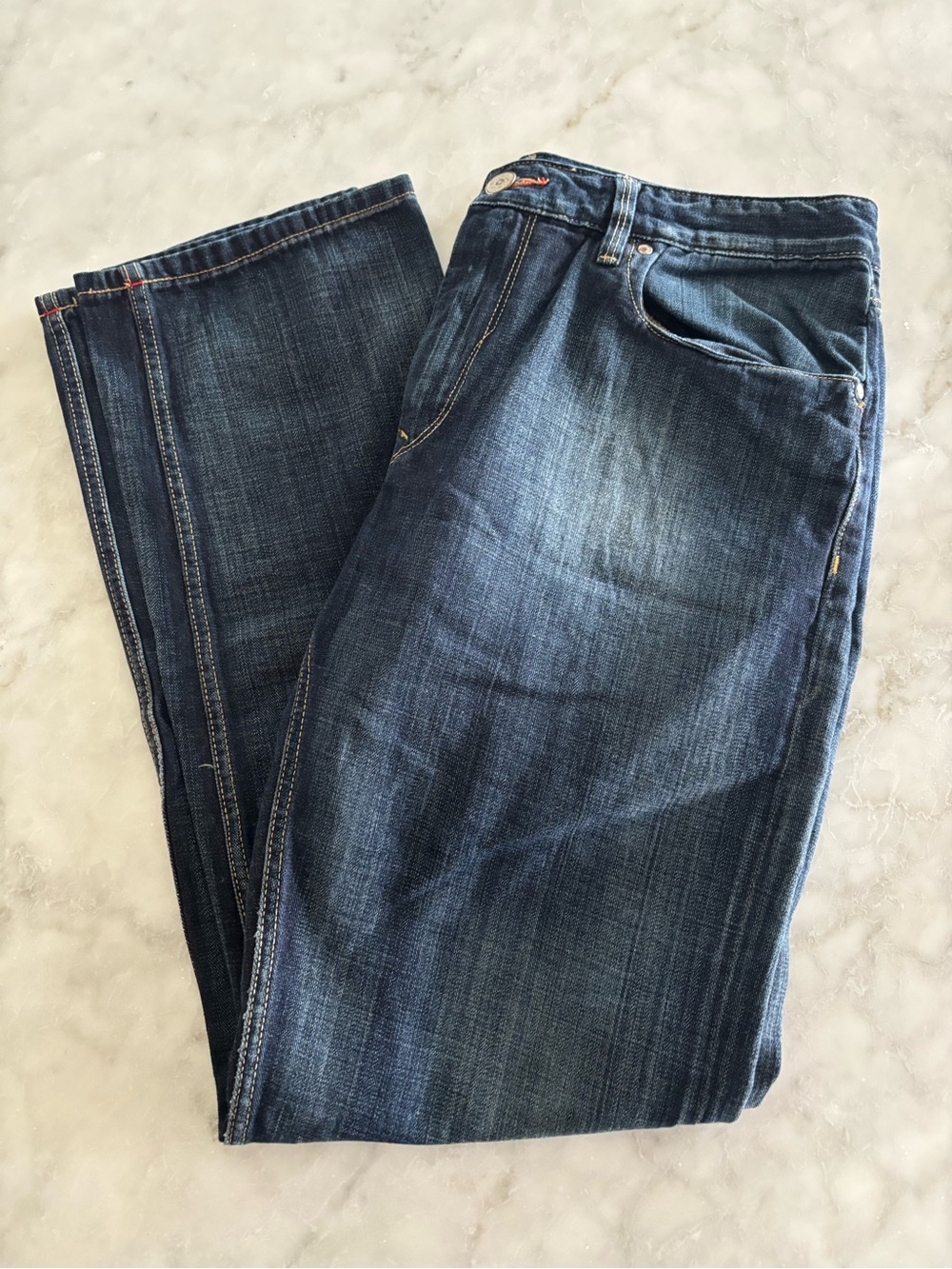 Robert Graham Men's Blue Straight-Leg Denim Jeans